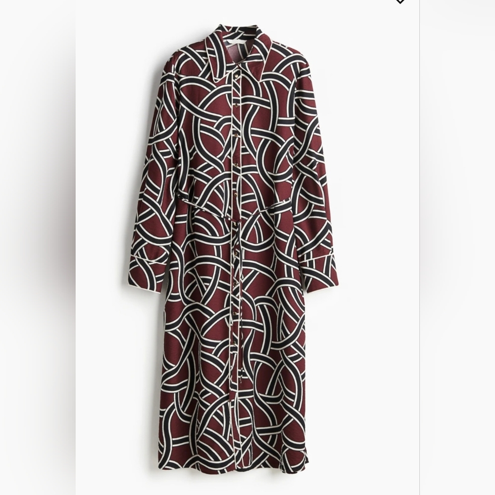 H&M Stylish Geometric Patterned Dress M NWT